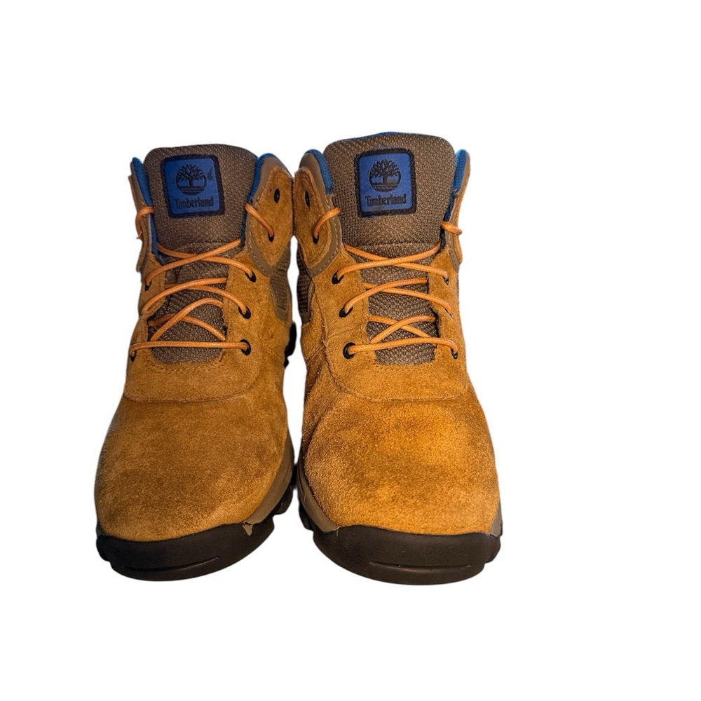 Timberland Boys Youth Suede Hiking Boots Size 5.5 Tan Lace Up